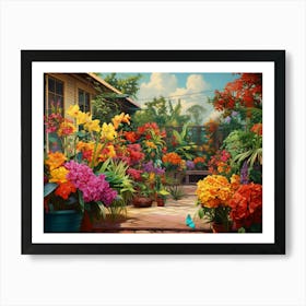 Garden Scene 1 Art Print