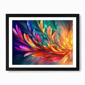 Colorful Feathers 2 Art Print