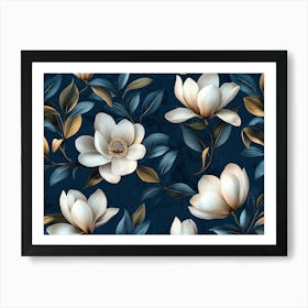 3d Magnolia Art Print