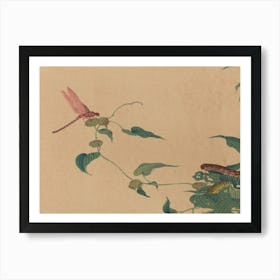 Dragonfly On A Branch Art Print