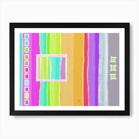 Colorful Striped Abstract Design Art Print