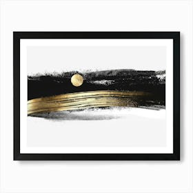 Black And Gold Abstract Painting 35 Art Print