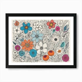 Flowers In The Garden 7 Art Print