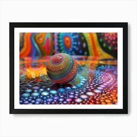 Psychedelic glass ball 3 Art Print