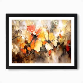 Flower Art Illustration In A Painting Style 21 Art Print