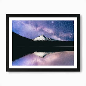 Summer Nights At The Lake - Milky Way Stars Art Print