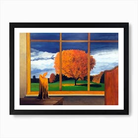 Wishful Thinking Autumn View Out The Window Art Print