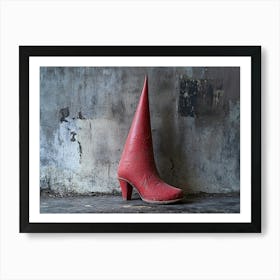 Red Art Shoe Art Print