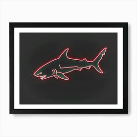 Neon Zebra Shark 4 Art Print