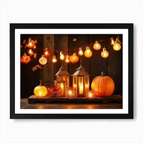 Autumn Lanterns Art Print