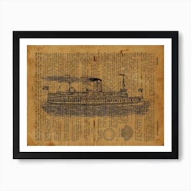 Steam Boat Art Print