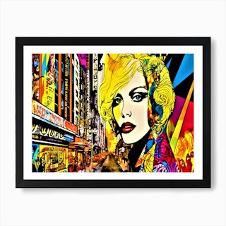 Pop Art Times Square Modern Abstract Colorful Pop Art Wall Art