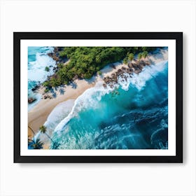 Aerial View Of Sri Lanka Beach Art Print