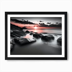 Sunset At The Beach 583 Art Print