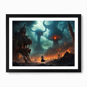 Alien City On A Strange Planet Art Print