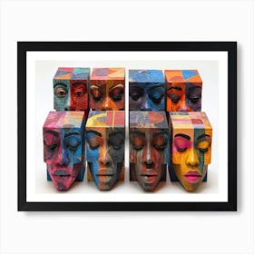 Colorful Chronicles: Abstract Narratives of History and Resilience. Afro-American Art Art Print