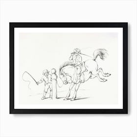 Taming A Horse 1, Jean Bernard Art Print