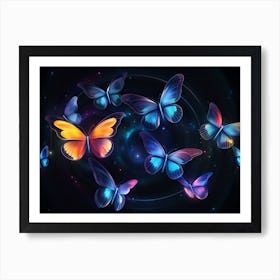 Butterfly Hd Wallpaper 1 Art Print