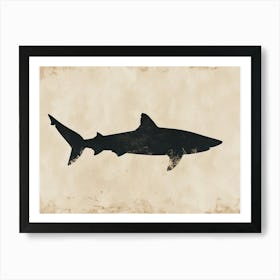 Isistius Genus Shark Silhouette 3 Art Print