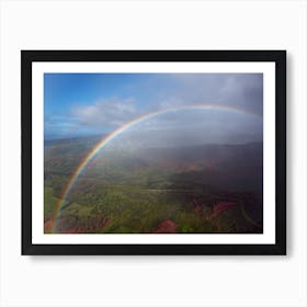 Rainbow Over Hawaii Art Print