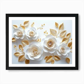 Paper Roses 11 Art Print