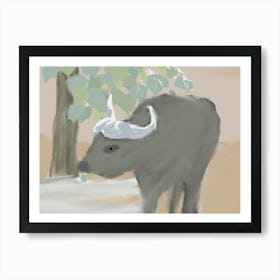 Water Buffalo Art Print