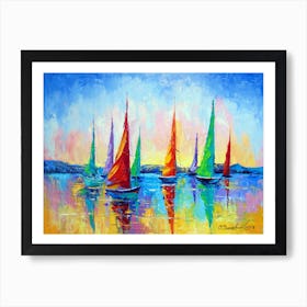 Sailing yachts Art Print