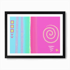 Bold Cool Colorful Stylish Abstract Design Art Print