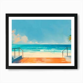 Beach Painting 2 Art Print