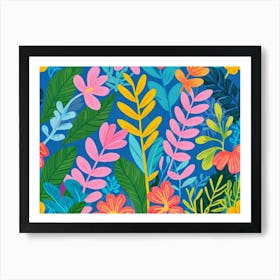 Tropical Floral Pattern Art Print