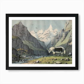 Vintage Kolb 7 Tafel 18 Yak Art Print