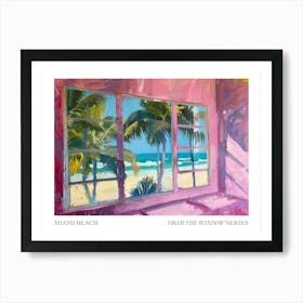 Miami Beach From The Window Series Poster Painting 1 Art Print