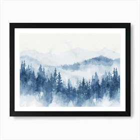 Watercolor Landscape Art Print