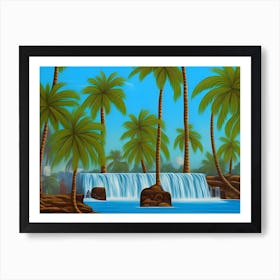 Island Living Among Palms 02 Art Print