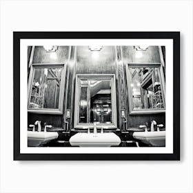 Fancy Mirrors Bw Art Print