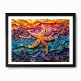 Paper Quilling Sea Star Art Print