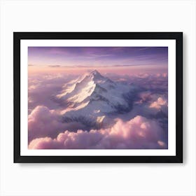 Alps Mountain In The Clouds Art Print