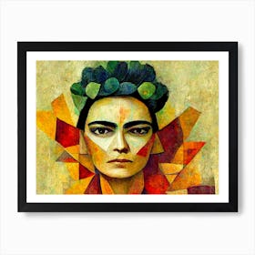 Frida Kahlo Woman Portrait Mexico Painting Artist 1 Art Print