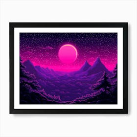 Purple Mountains 1 Art Print