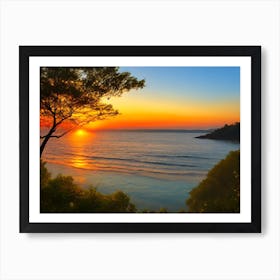 Sunset At The Beach 103 Art Print