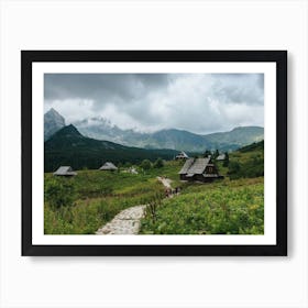 Village In The Mountains Art Print