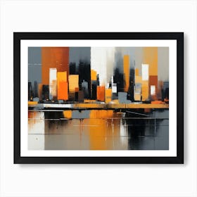 Abstract Cityscape painting 4 Art Print