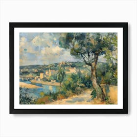 Gentle Breeze Landscape Painting Inspired By Paul Cezanne Art Print