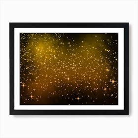 Yellow Shining Star Background Art Print