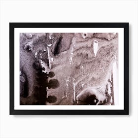 Abstract watercolor black paint background. 45 Art Print