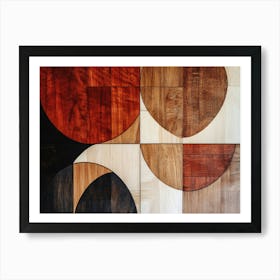 Abstract Wood Panel Art Print