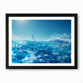 Sailboat In The Ocean Art Print