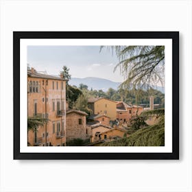 Cityscape Yellow Spoleto Italy Art Print