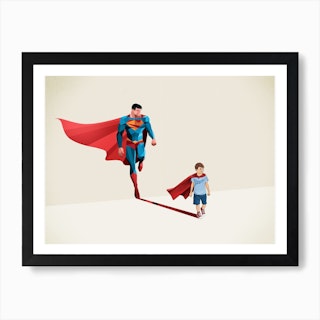 Super Shadows Boy Of Tomorrow Art Print