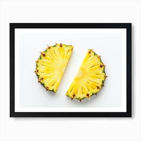 Pineapple Slices Isolated On White Background 5 Art Print